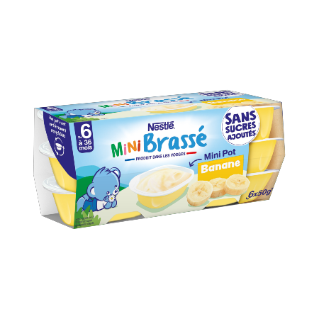 P'TIT BRASSÉ MINI BANANE SANS SUCRES AJOUTÉS (6x50g)