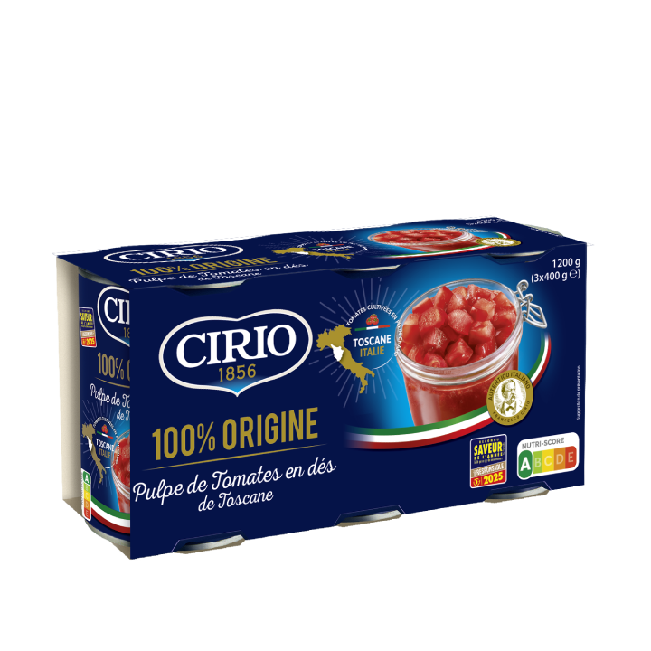 Pulpe en dés Origine Toscane 3x400g
