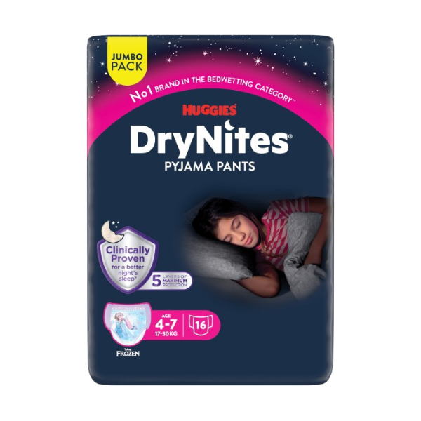 DryNites®  4-7 ans (17-30kg ) fille x16