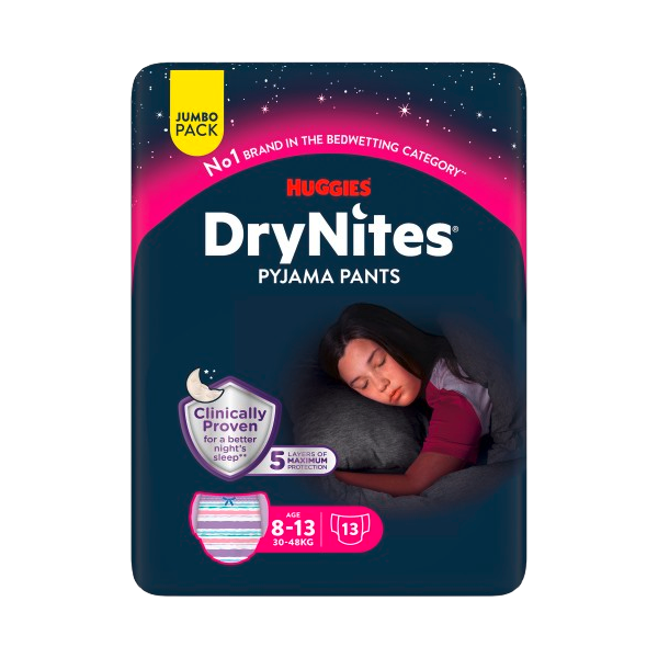 DryNites®  8-13 ans (30-48kg) fille x13