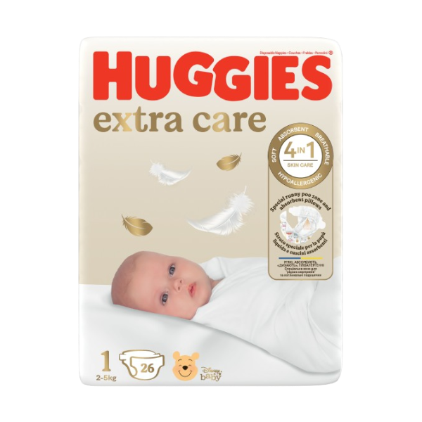 Couches Huggies® Extra Care taille 1