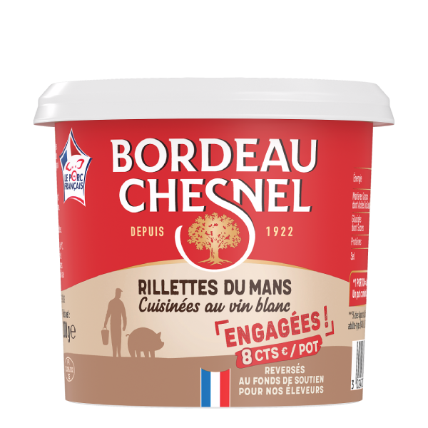 Rillettes de porc Engagées Bordeau Chesnel 200G