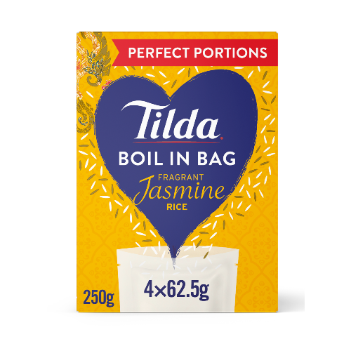 Tilda Boil in the Bag Fragrant Jasmine Rice 4x62.5g