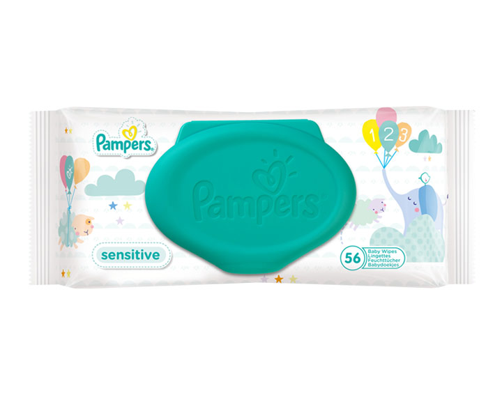 Lingettes Sensitive Max Care 1x56