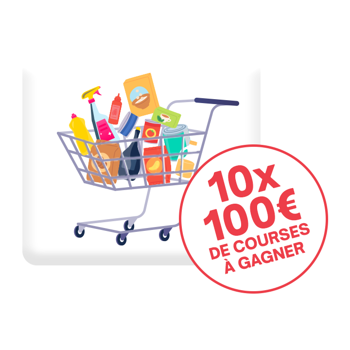 10x100€ de courses à gagner