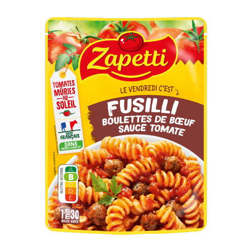 Fusilli Boulettes de Bœuf Sauce Tomate 300g