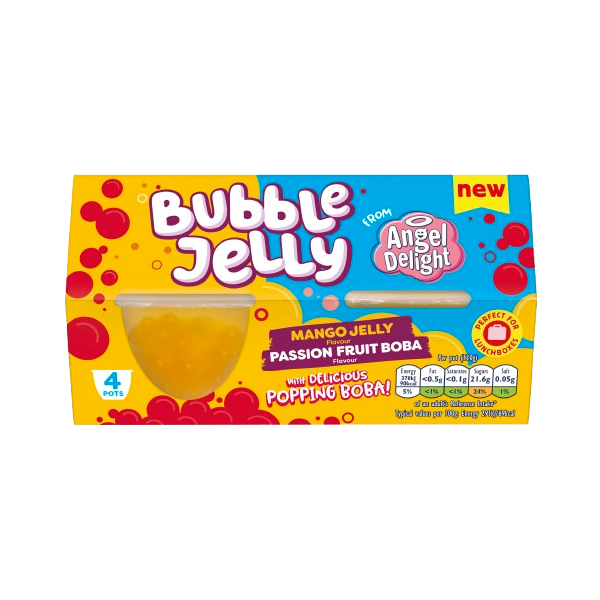 Angel Delight Bubble Jelly Mango & Passionfruit 4 x 130g (520g)