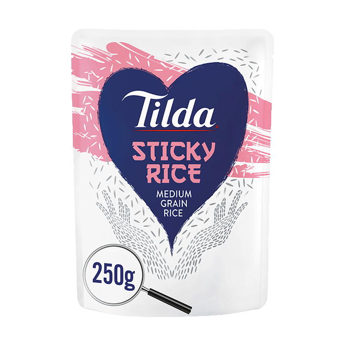 Tilda Microwave Sticky Medium Grain Rice 250g
