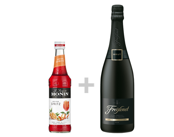 Sirop pour Spritz MONIN 33cl ET
vin pétillant Freixenet Cordon Negro 75cl