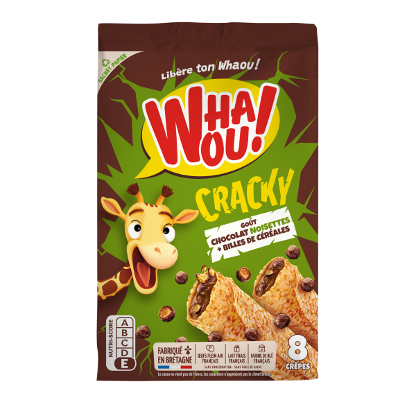 Crêpes cracky chocolat noisette Whaou! x8 - 256 G
