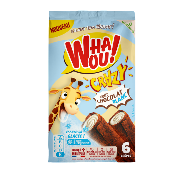 Crêpes Crazy chocolat blanc Whaou! x6