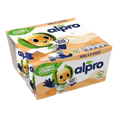 Alpro Kids Vanilla Soya Dairy Free Yoghurt Alternatives 4x115g