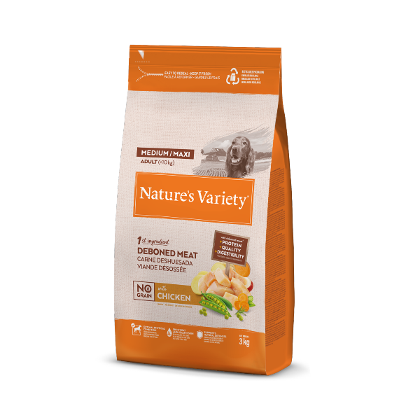 No Grain Adulte Med/Max Poulet 3kg et 10kg