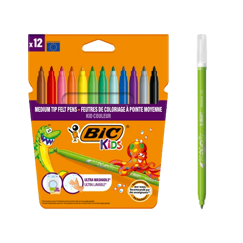 Etui 12 BIC® KIDS Kid Couleur Medium : assortie