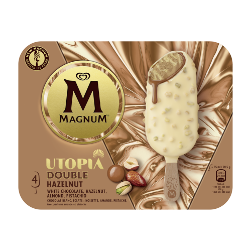 Magnum Bâtonnet double noisette 4x85ml