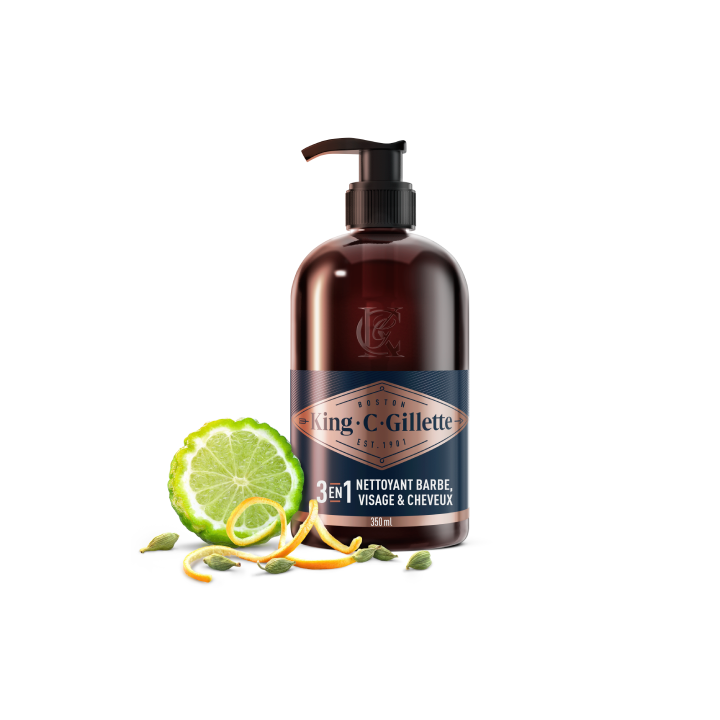 Nettoyant barbe et visage 3 en 1
