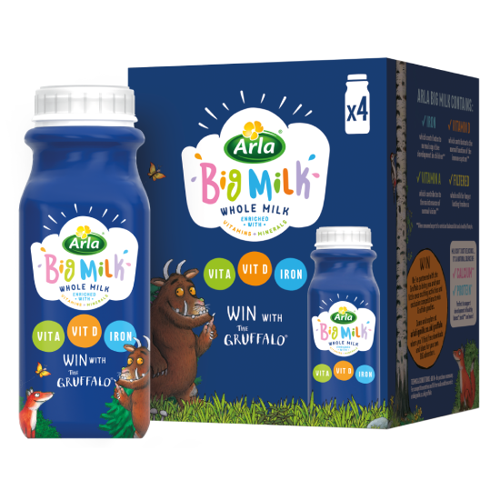 Fresh Whole Milk Vitamin Enriched for 1yr+ 4x250ml