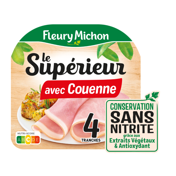 Le Supérieur avec Couenne Conservation sans nitrite 4 tranches