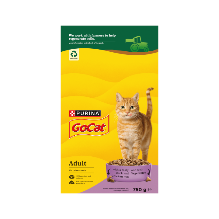 Adult Chicken, Duck & Veg Dry Cat Food, 750g