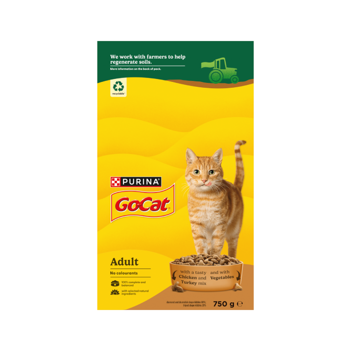 Adult Chicken, Turkey & Veg Dry Cat Food, 750g