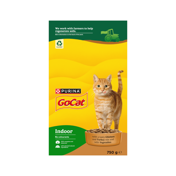 Indoor Chicken, Turkey & Veg Dry Cat Food, 750g