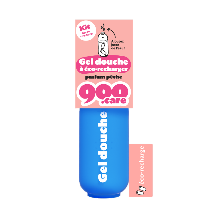 Kit Gel Douche Pêche à éco-recharger