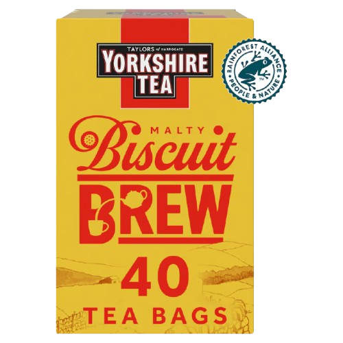 Yorkshire Tea Malty Biscuit Brew 40 Tea Bags, 112g