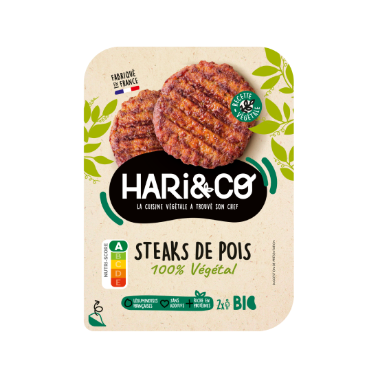 Steaks de pois 100% végétal