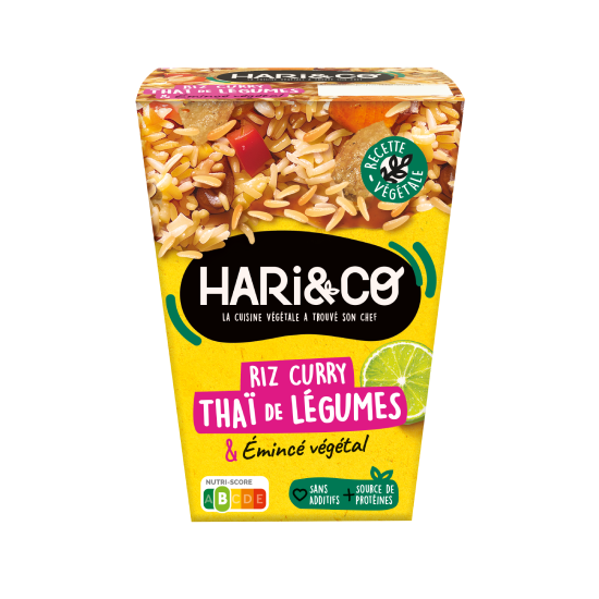 Riz Thaï de légumes & émincé végétal