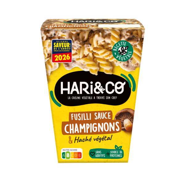 Fusilli sauce champignons & haché végétal