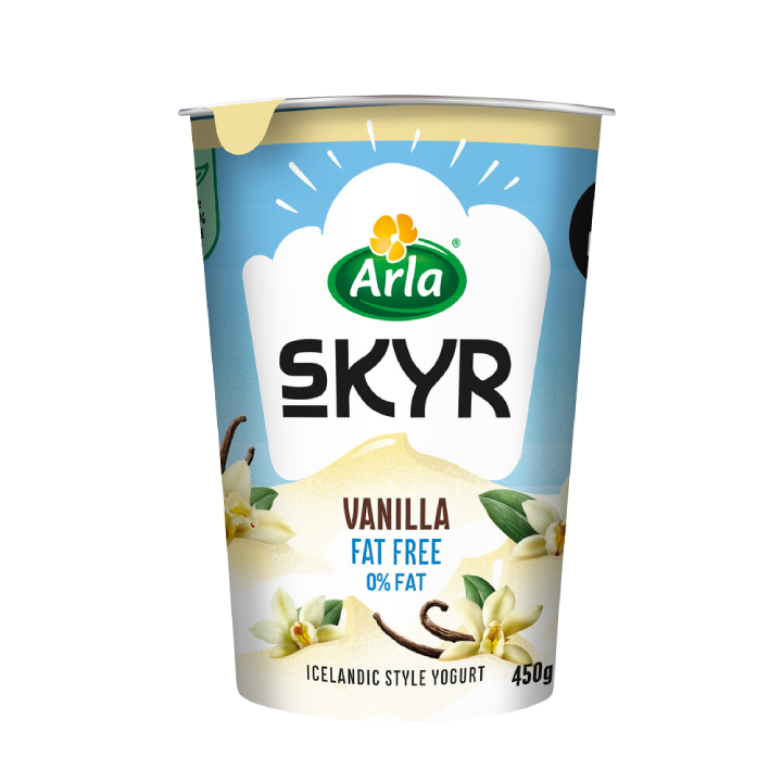 Arla Skyr Icelandic Style High Protein Vanilla Yogurt 0% Fat 450g