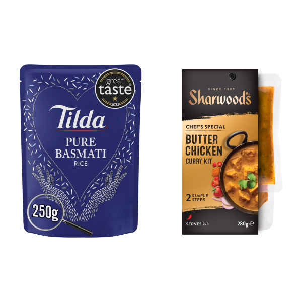 Tilda Microwave & Sharwoods Curry Kits
