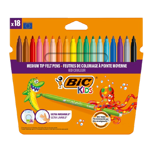 Etui 18 BIC® KIDS Kid Couleur Medium : assortie