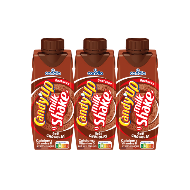 Candy'Up Milkshake goût Chocolat 3x25cL