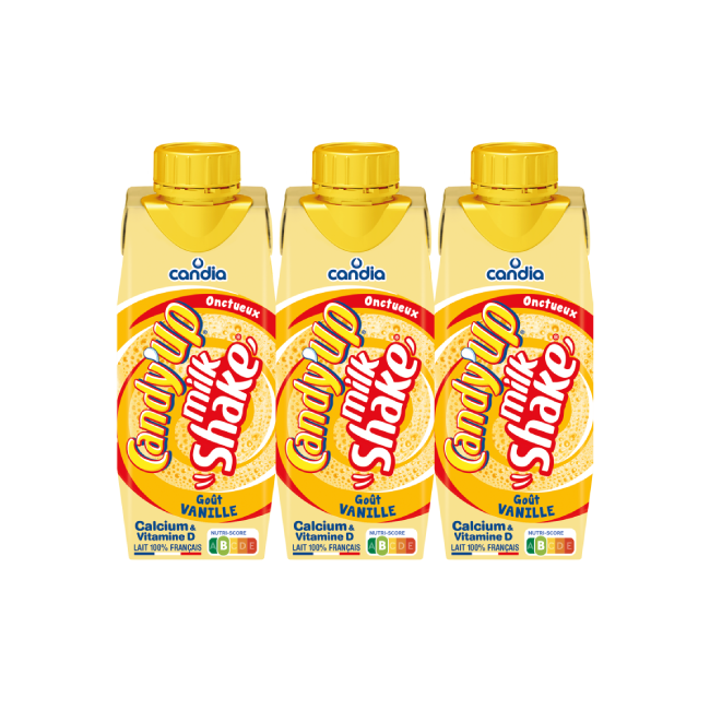 Candy'Up Milkshake goût Vanille  3x25cL