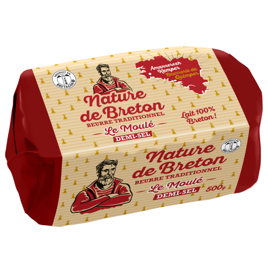 Beurre Moulé Traditionnel Demi-sel 500g
