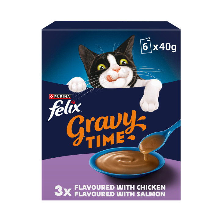  FELIX Gravy Time Chicken and Salmon Wet Cat Food 6x40g