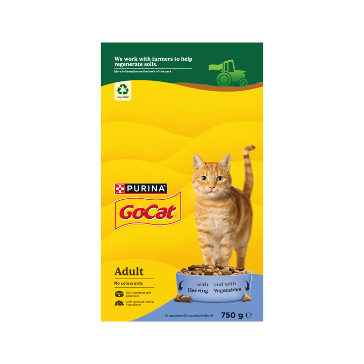 Adult Herring & Vegetable Dry Cat Food,  750g