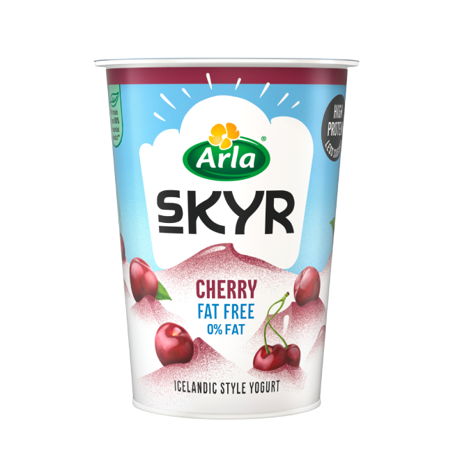 Arla Skyr Icelandic Style High Protein Cherry Yogurt 0% Fat 450g