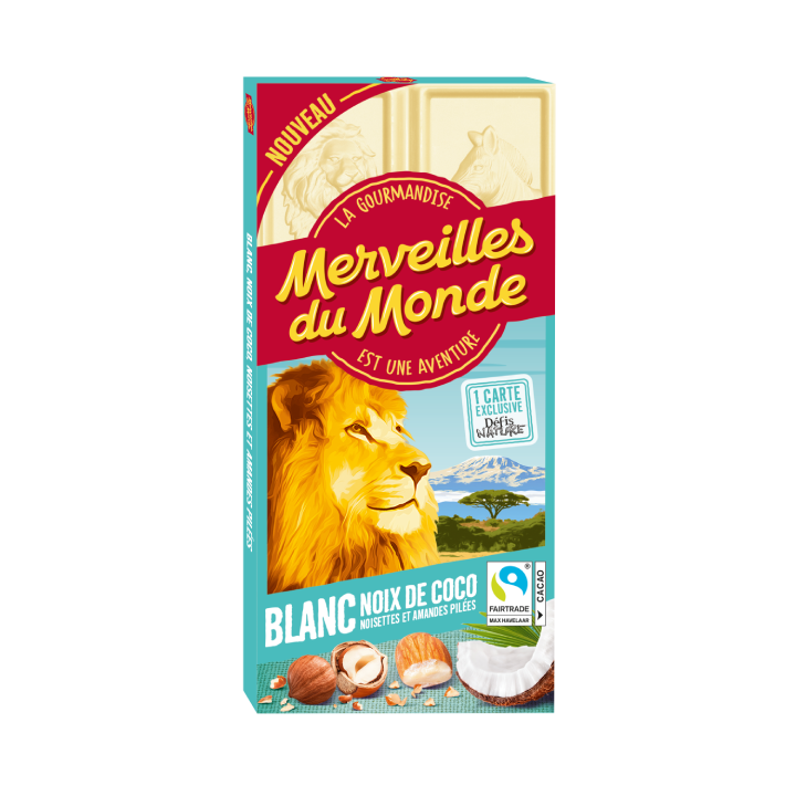 Tablette Blanc coco nois. et amandes pilées