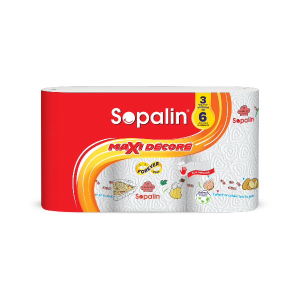 Sopalin Maxi Décoré 3 maxi rouleaux