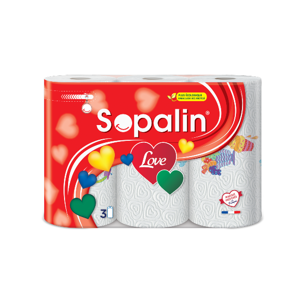 Sopalin Love x3 rouleaux classiques