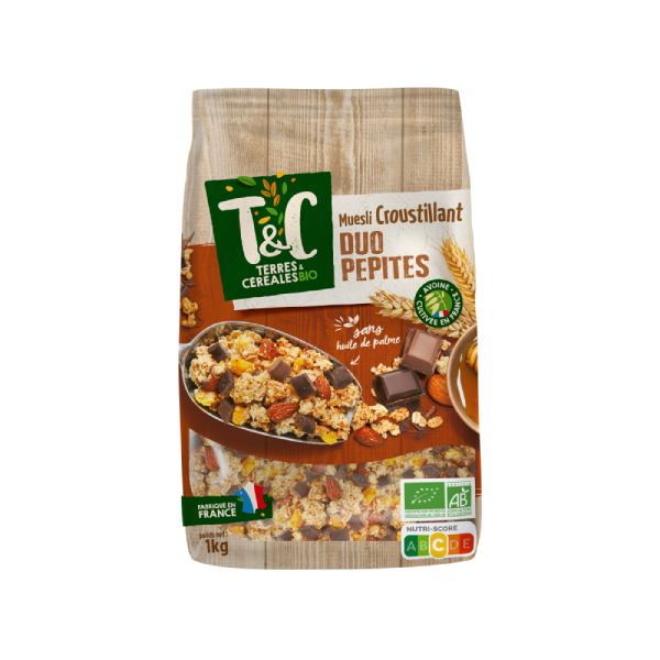 Muesli croustillant Duo pépites 1 kg