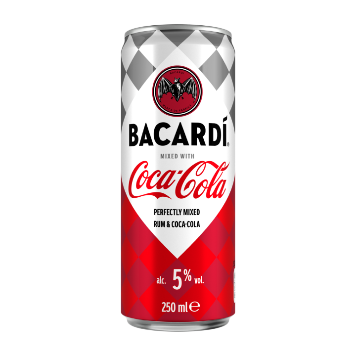 Bacardi mixed with Coca-Cola 250ml Can