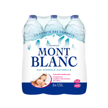 PACK EAU MINERALE NATURELLE MONT BLANC 6X1,5L