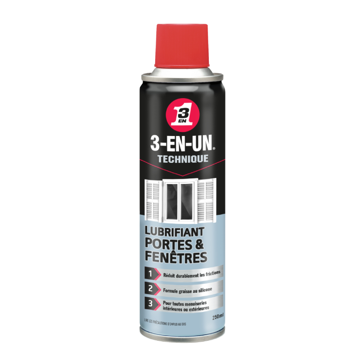 3-EN-UN Lubrifiant Portes & Fenêtres 250 ml