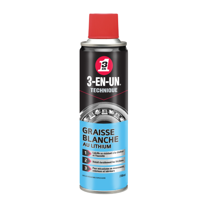 3-EN-UN Graisse blanche Lithium aérosol 250 ml