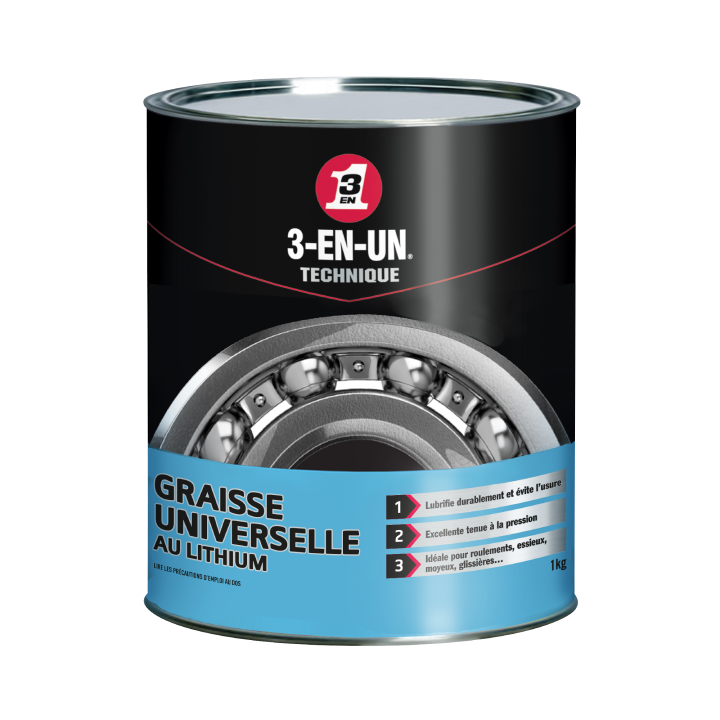 3-EN-UN Graisse universelle au Lithium 1 kg