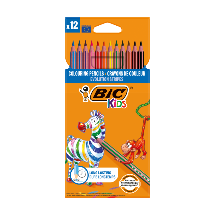 Etui 12 BIC® KIDS Stripes pack