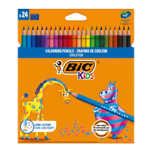 Etui 24 BIC® KIDS Evolution ECOlutions® : assortie